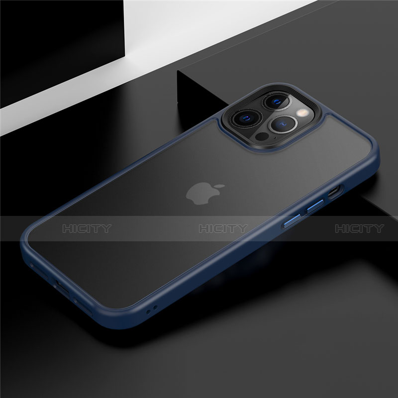 Custodia Silicone e Plastica Opaca Cover N01 per Apple iPhone 12 Pro Blu