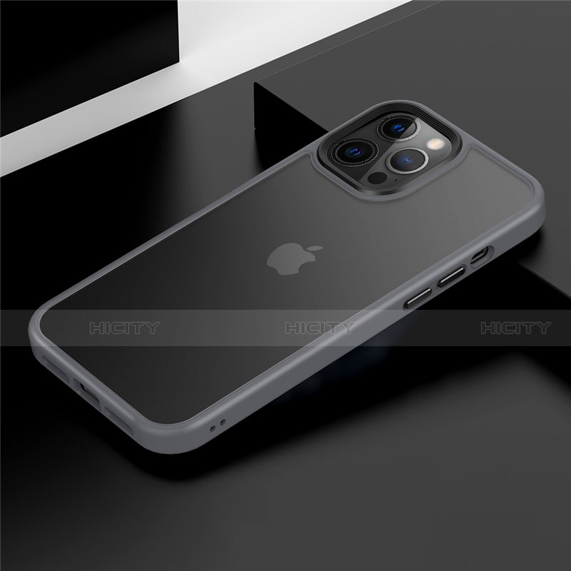 Custodia Silicone e Plastica Opaca Cover N01 per Apple iPhone 12 Pro Grigio