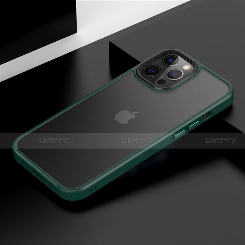 Custodia Silicone e Plastica Opaca Cover N01 per Apple iPhone 12 Pro Max Verde