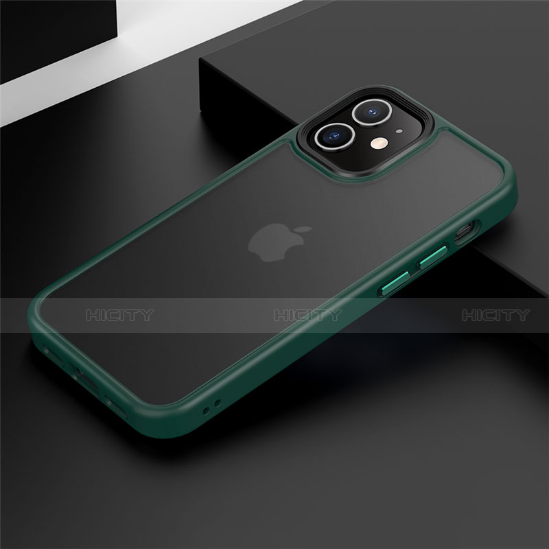 Custodia Silicone e Plastica Opaca Cover N01 per Apple iPhone 12 Verde