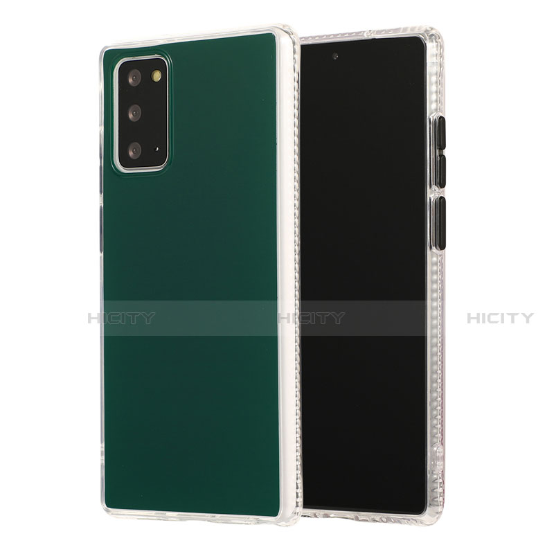 Custodia Silicone e Plastica Opaca Cover N02 per Samsung Galaxy Note 20 5G Verde Notte