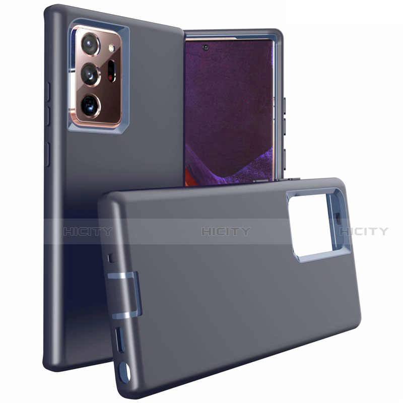 Custodia Silicone e Plastica Opaca Cover N02 per Samsung Galaxy Note 20 Ultra 5G Blu Notte