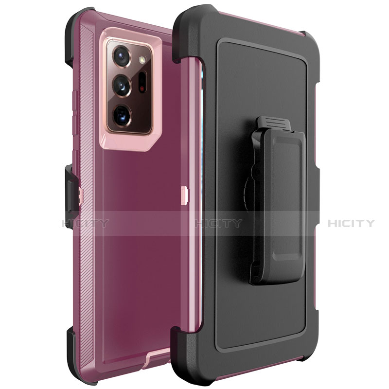 Custodia Silicone e Plastica Opaca Cover N04 per Samsung Galaxy Note 20 Ultra 5G Rosso Rosa
