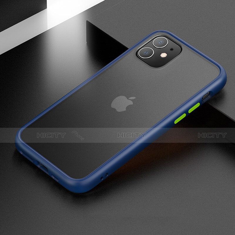 Custodia Silicone e Plastica Opaca Cover per Apple iPhone 11 Blu