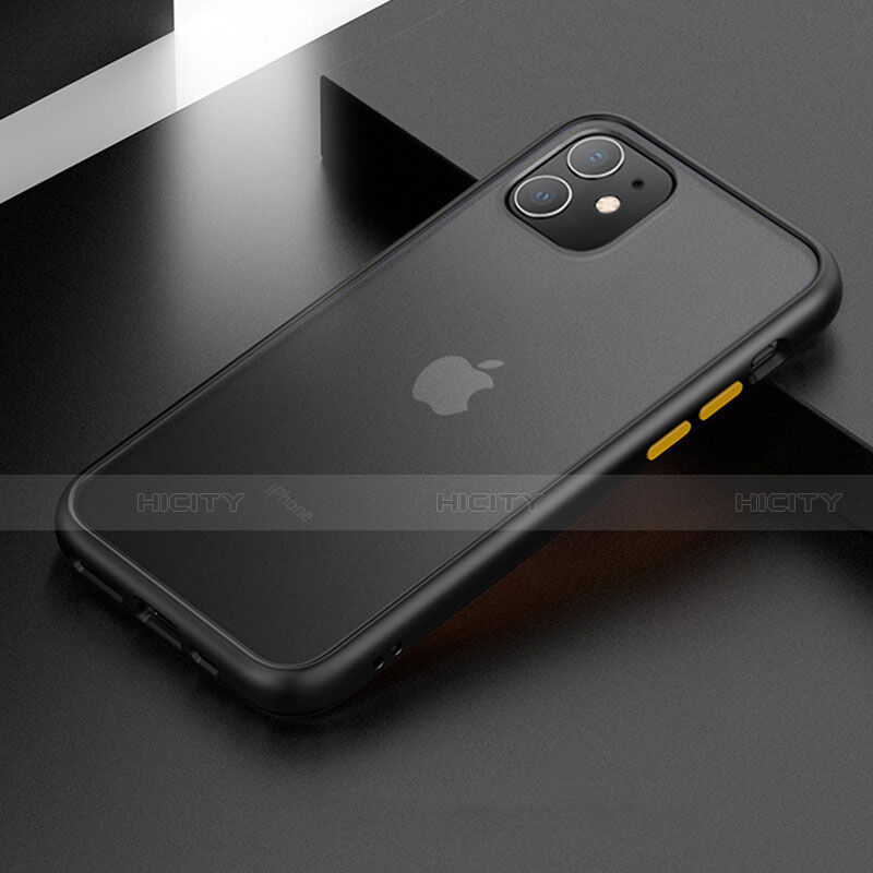 Custodia Silicone e Plastica Opaca Cover per Apple iPhone 11 Nero