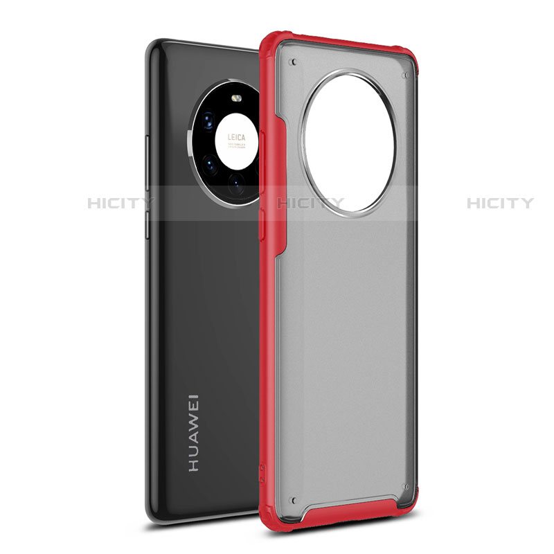 Custodia Silicone e Plastica Opaca Cover per Huawei Mate 40 Pro+ Plus Rosso