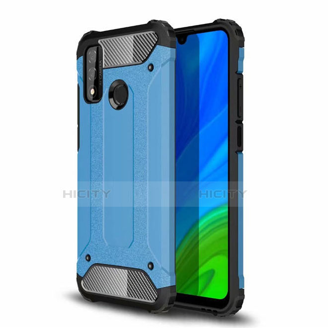 Custodia Silicone e Plastica Opaca Cover per Huawei P Smart (2020) Cielo Blu