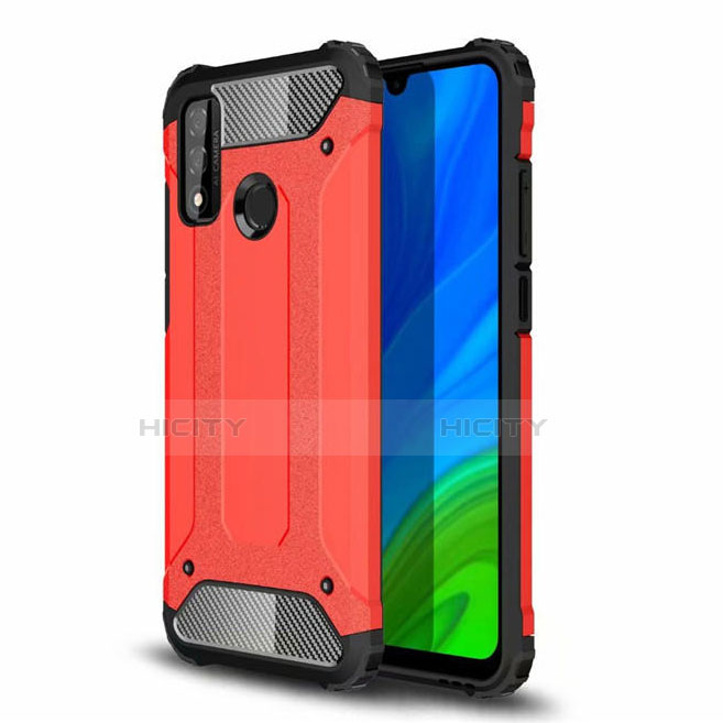 Custodia Silicone e Plastica Opaca Cover per Huawei P Smart (2020) Rosso