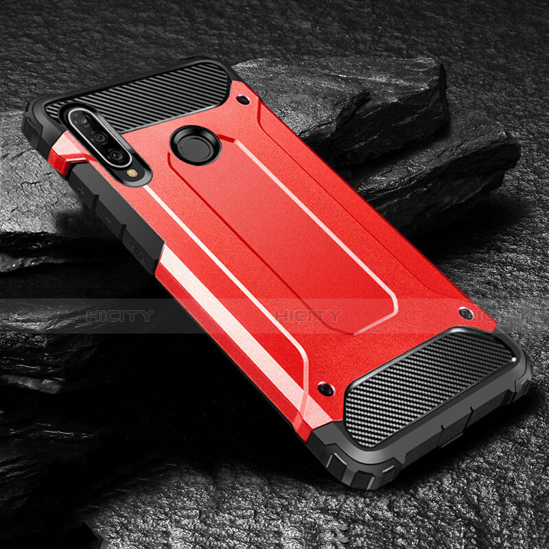 Custodia Silicone e Plastica Opaca Cover per Huawei P30 Lite Rosso