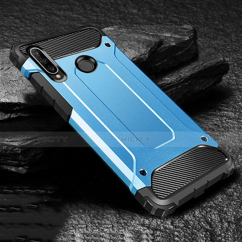 Custodia Silicone e Plastica Opaca Cover per Huawei P30 Lite XL Blu