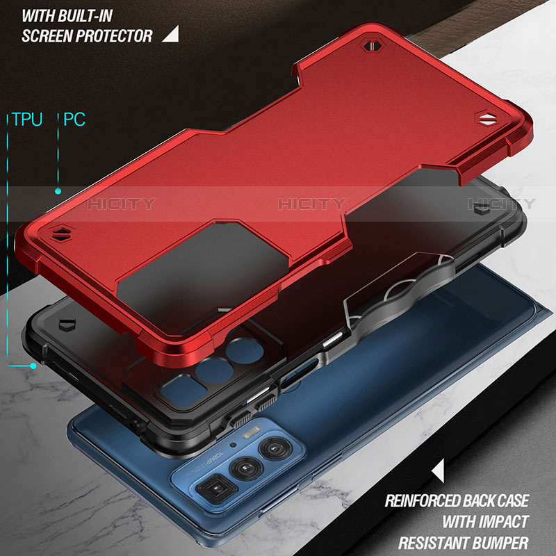 Custodia Silicone e Plastica Opaca Cover per Motorola Moto Edge 20 Pro 5G