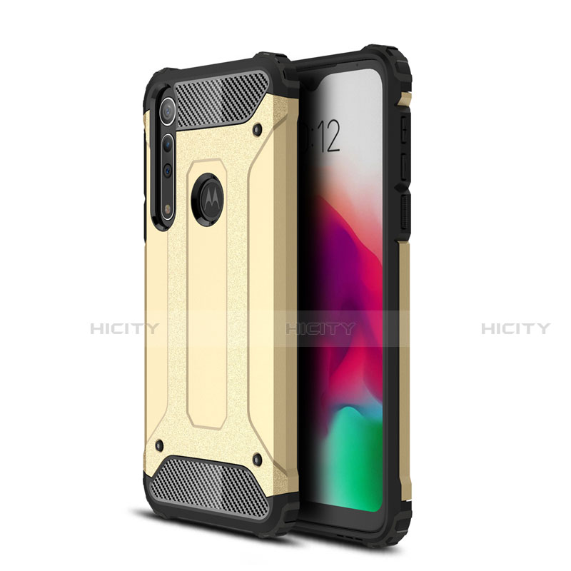 Custodia Silicone e Plastica Opaca Cover per Motorola Moto G8 Play Oro