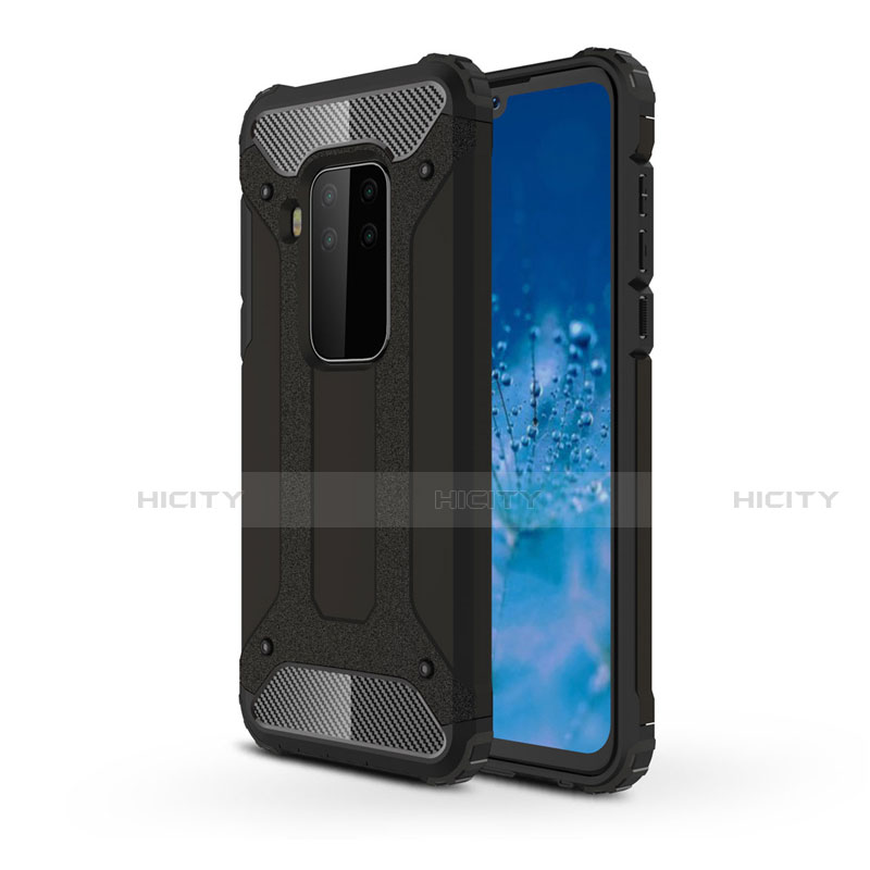 Custodia Silicone e Plastica Opaca Cover per Motorola Moto One Zoom Nero