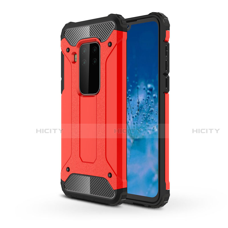 Custodia Silicone e Plastica Opaca Cover per Motorola Moto One Zoom Rosso