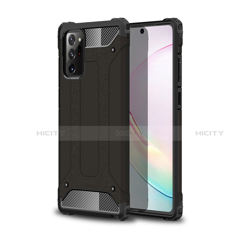 Custodia Silicone e Plastica Opaca Cover per Samsung Galaxy Note 20 Ultra 5G Nero