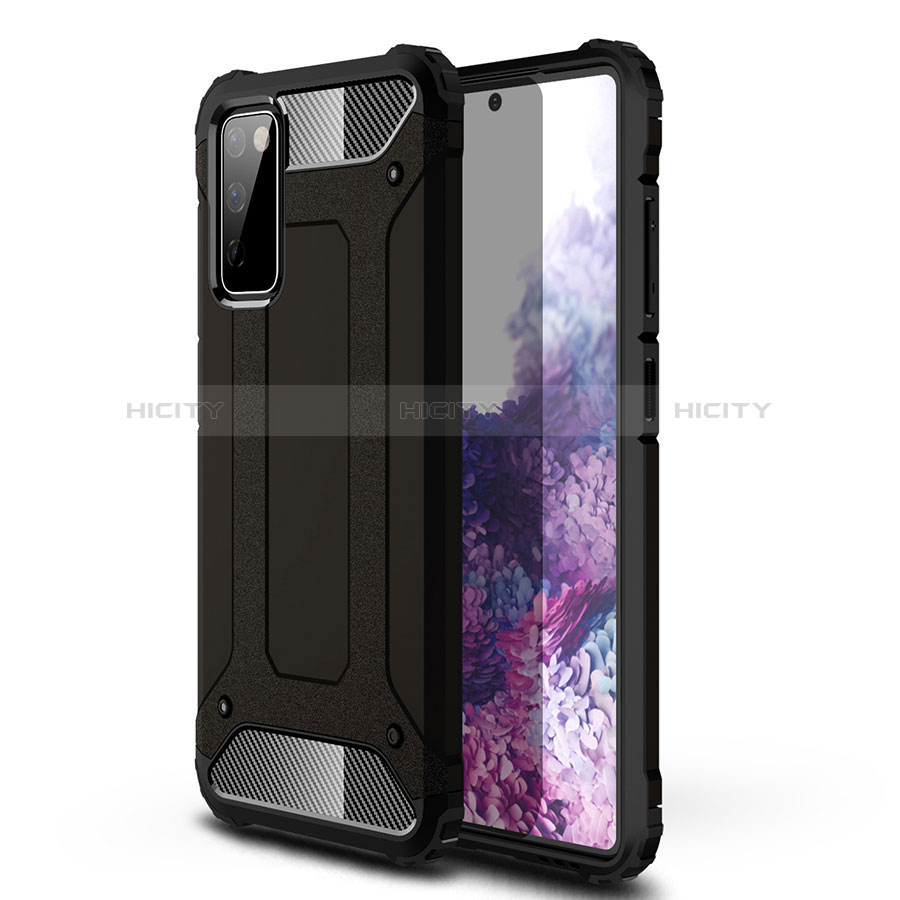 Custodia Silicone e Plastica Opaca Cover per Samsung Galaxy S20 FE 2022 5G Nero