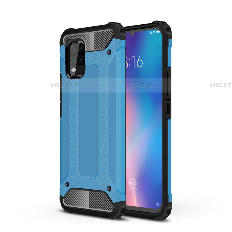 Custodia Silicone e Plastica Opaca Cover per Xiaomi Mi 10 Lite Cielo Blu