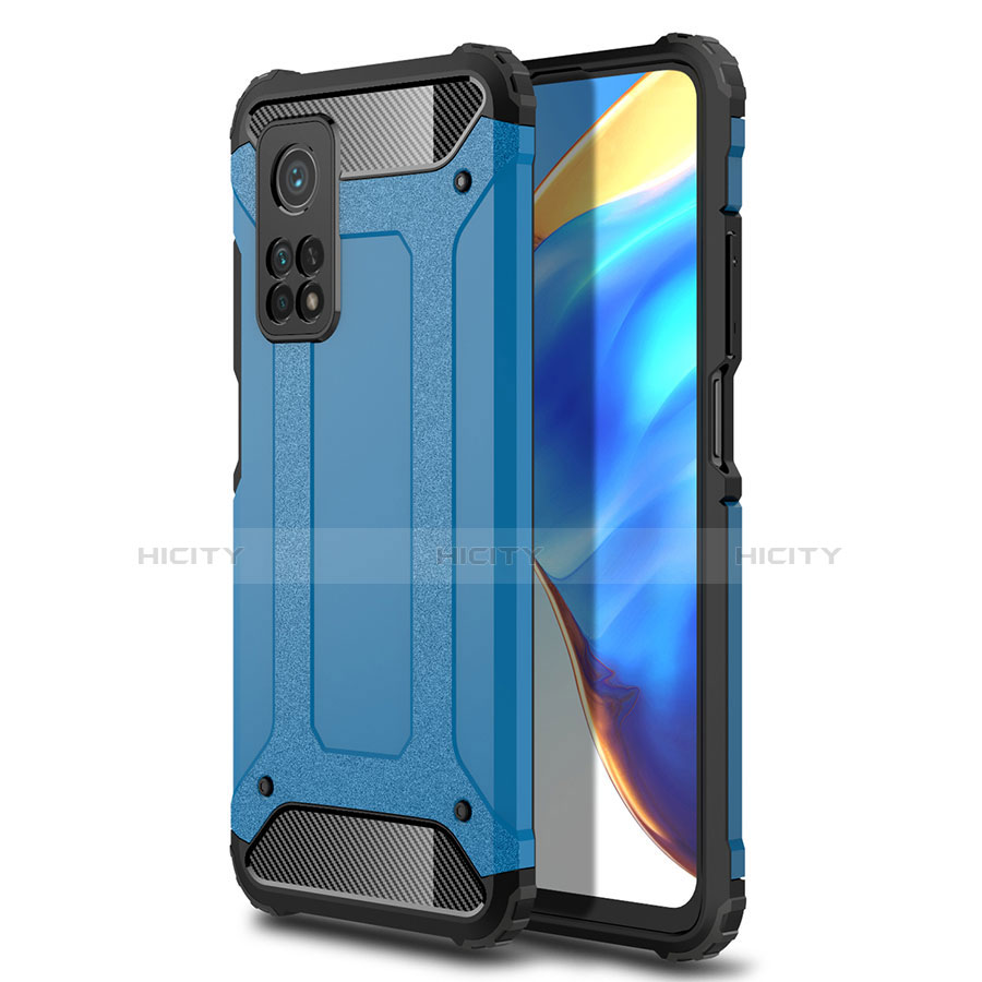Custodia Silicone e Plastica Opaca Cover per Xiaomi Mi 10T 5G Cielo Blu