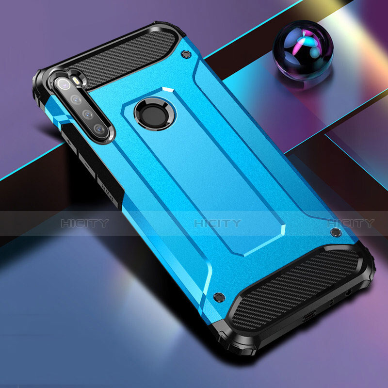 Custodia Silicone e Plastica Opaca Cover per Xiaomi Redmi Note 8 (2021) Blu