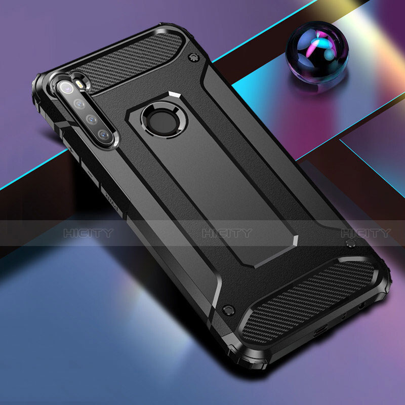 Custodia Silicone e Plastica Opaca Cover per Xiaomi Redmi Note 8 (2021) Nero