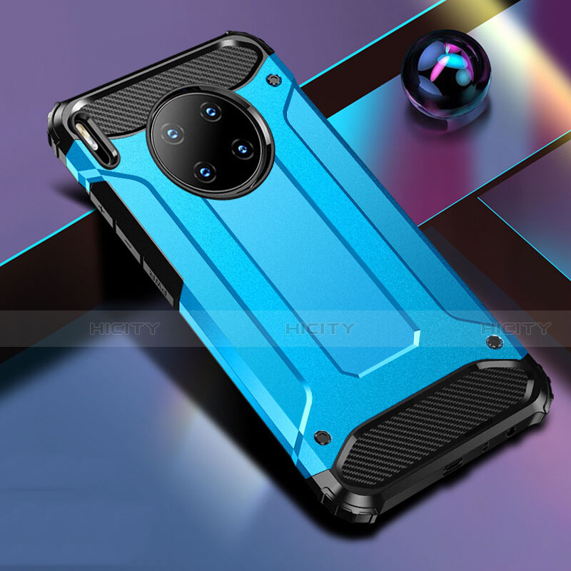 Custodia Silicone e Plastica Opaca Cover R01 per Huawei Mate 30 Blu
