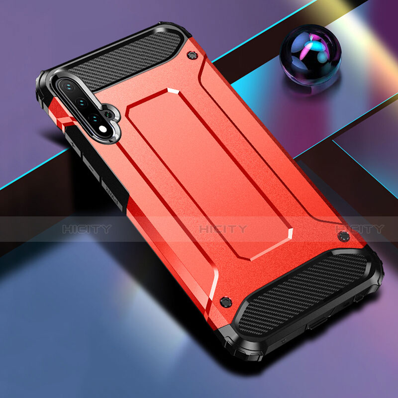 Custodia Silicone e Plastica Opaca Cover R01 per Huawei Nova 5 Rosso