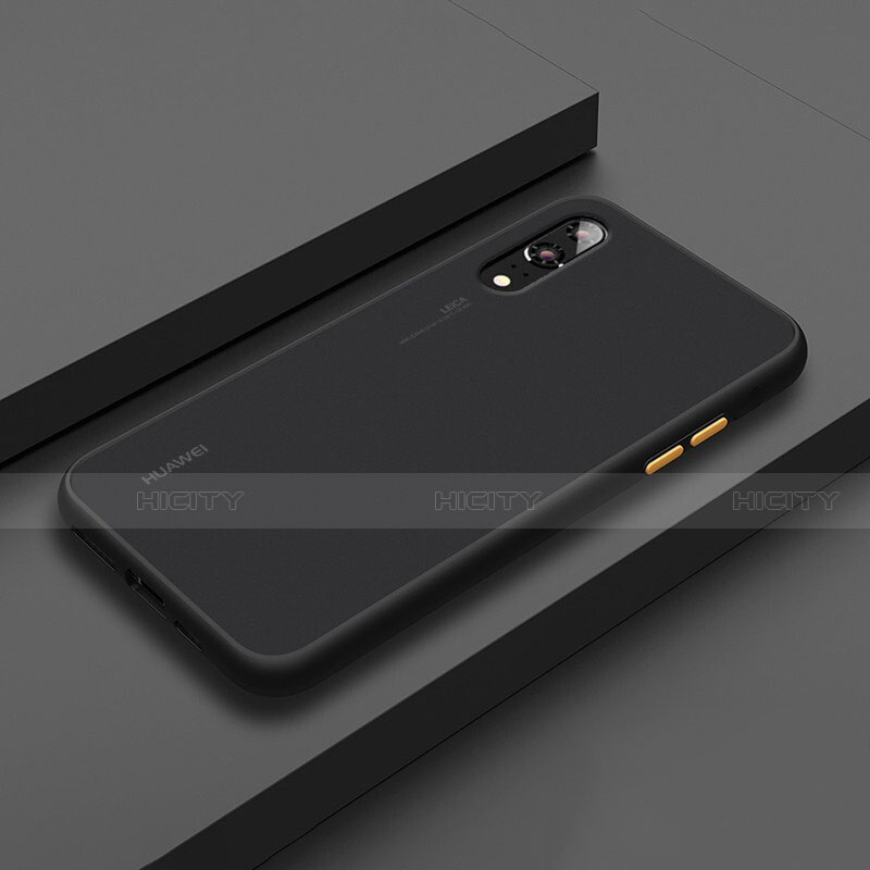 Custodia Silicone e Plastica Opaca Cover R01 per Huawei P20 Nero