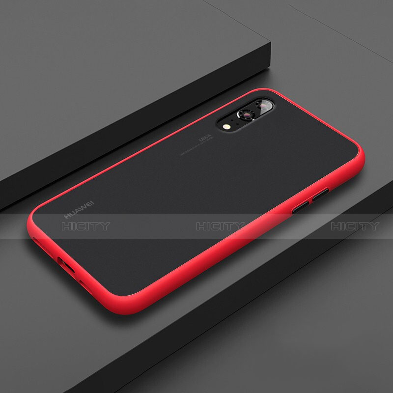 Custodia Silicone e Plastica Opaca Cover R01 per Huawei P20 Rosso