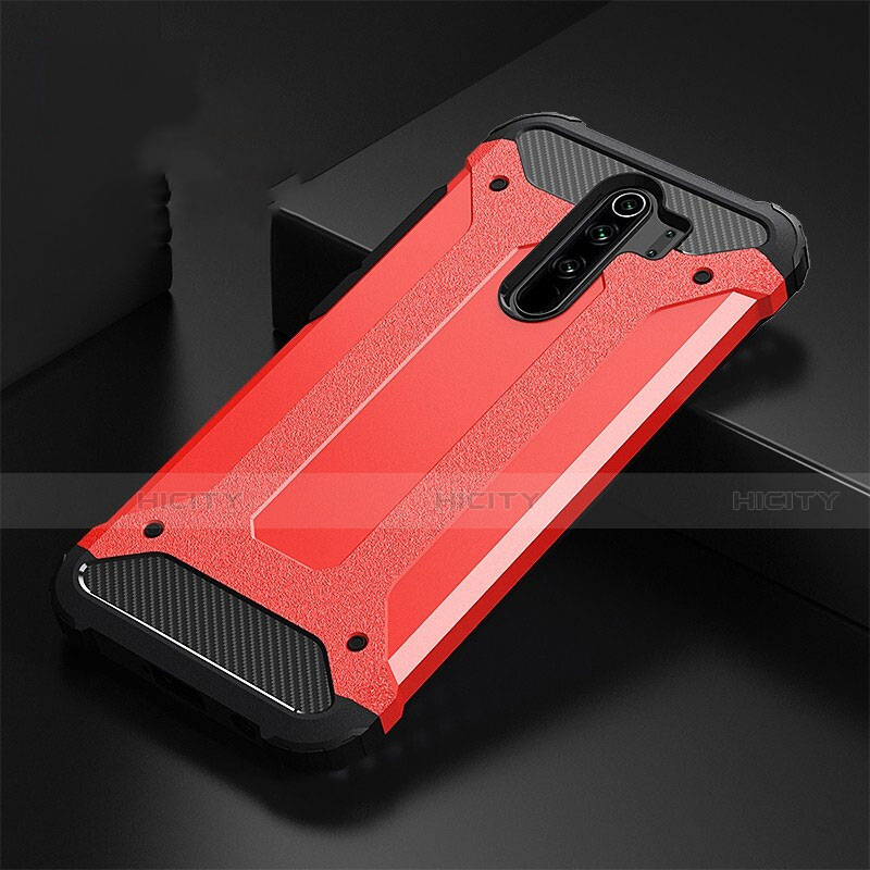 Custodia Silicone e Plastica Opaca Cover R01 per Xiaomi Redmi Note 8 Pro Rosso