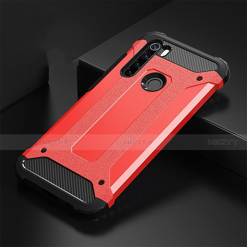 Custodia Silicone e Plastica Opaca Cover R02 per Xiaomi Redmi Note 8 (2021) Rosso