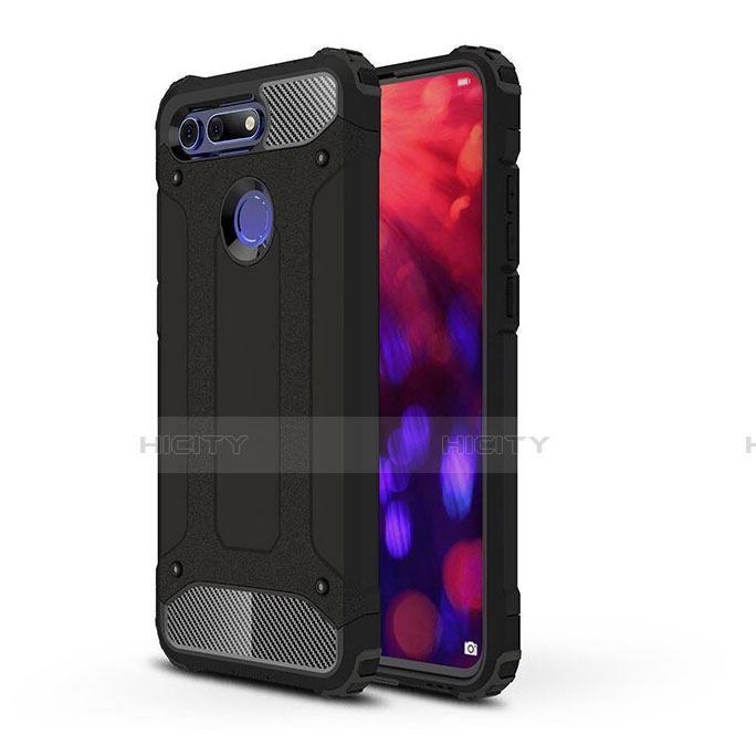 Custodia Silicone e Plastica Opaca Cover R03 per Huawei Honor V20 Nero