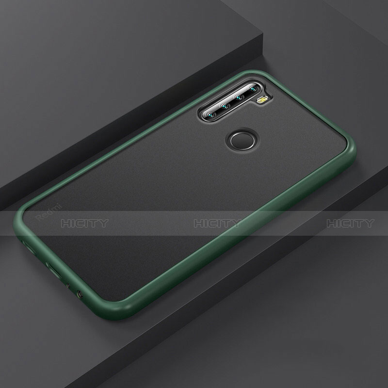 Custodia Silicone e Plastica Opaca Cover R03 per Xiaomi Redmi Note 8 (2021) Ciano