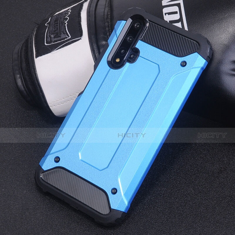 Custodia Silicone e Plastica Opaca Cover R04 per Huawei Nova 5 Cielo Blu