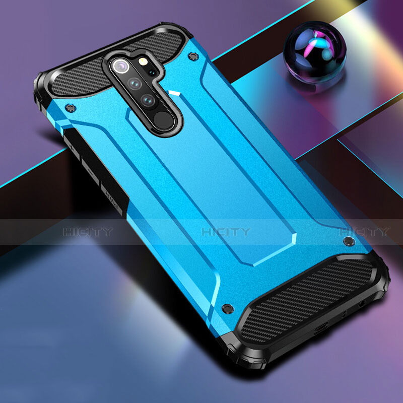 Custodia Silicone e Plastica Opaca Cover R04 per Xiaomi Redmi Note 8 Pro Cielo Blu