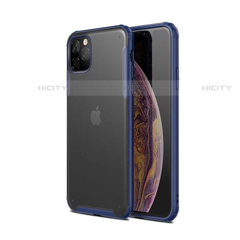 Custodia Silicone e Plastica Opaca Cover T01 per Apple iPhone 11 Pro Max Blu