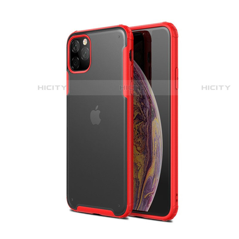 Custodia Silicone e Plastica Opaca Cover T01 per Apple iPhone 11 Pro Max Rosso