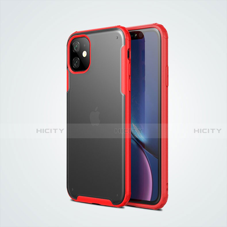 Custodia Silicone e Plastica Opaca Cover T01 per Apple iPhone 11 Rosso