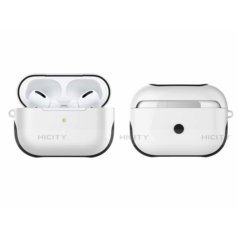 Custodia Silicone e Plastica Opaca Cover U01 per Apple AirPods Pro Bianco