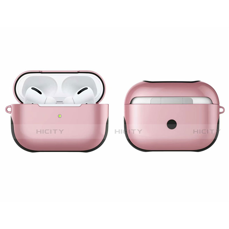 Custodia Silicone e Plastica Opaca Cover U01 per Apple AirPods Pro Oro Rosa