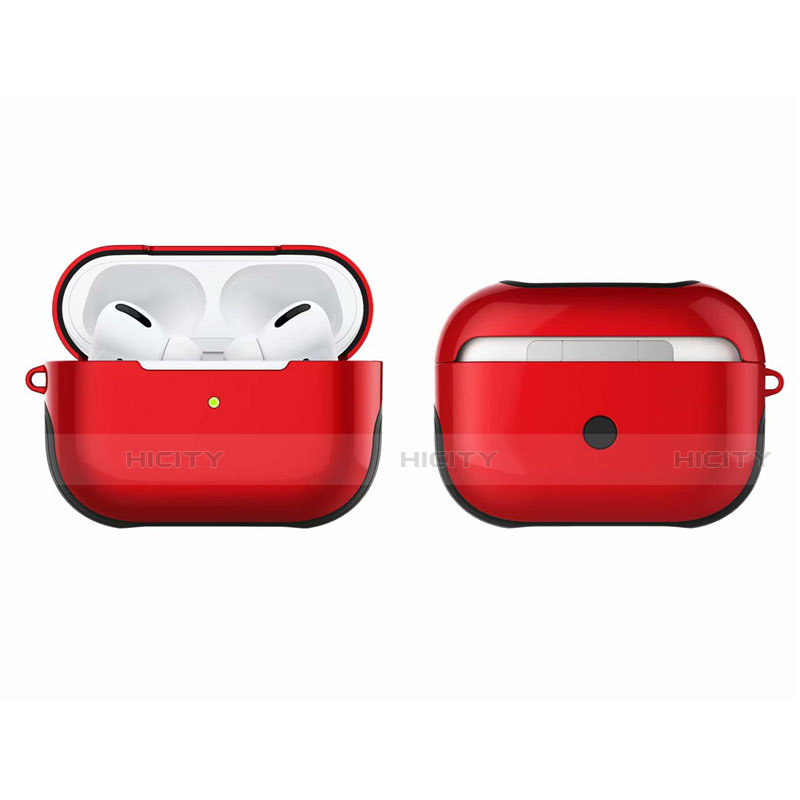 Custodia Silicone e Plastica Opaca Cover U01 per Apple AirPods Pro Rosso