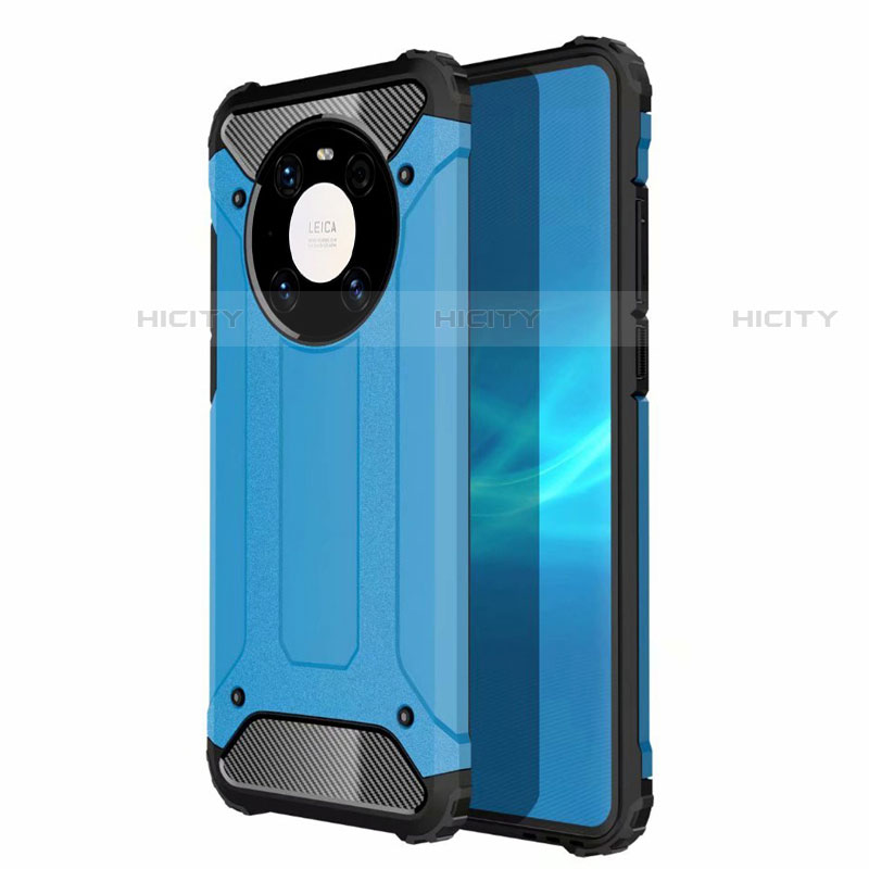 Custodia Silicone e Plastica Opaca Cover U01 per Huawei Mate 40 Cielo Blu