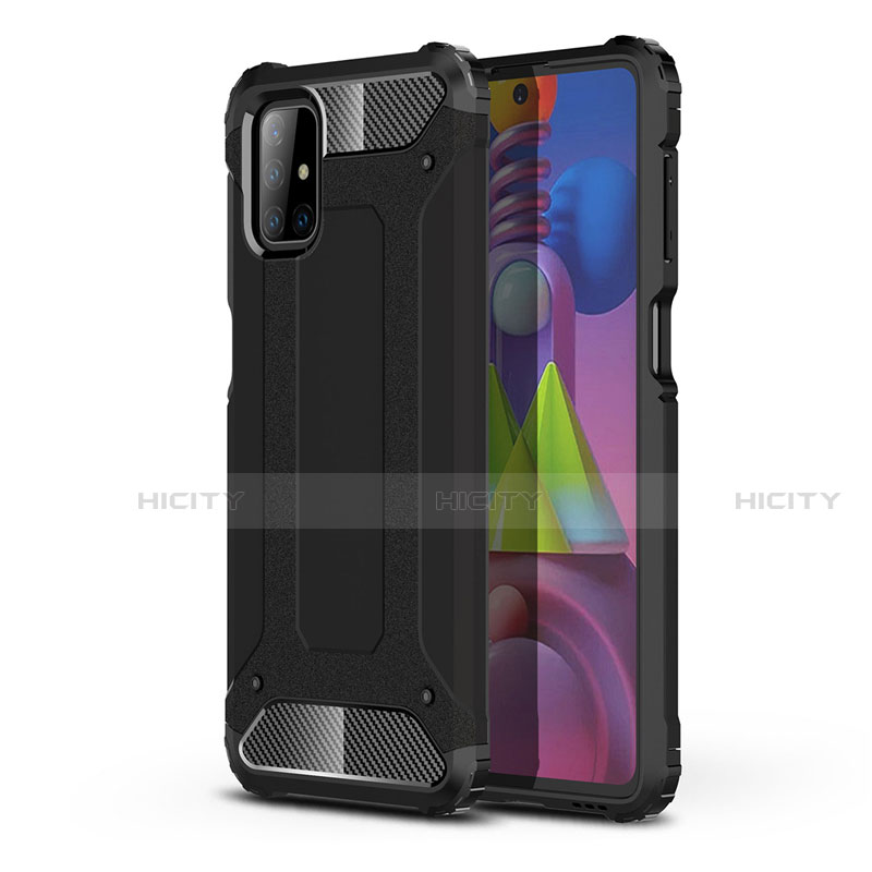 Custodia Silicone e Plastica Opaca Cover U01 per Samsung Galaxy M51 Nero