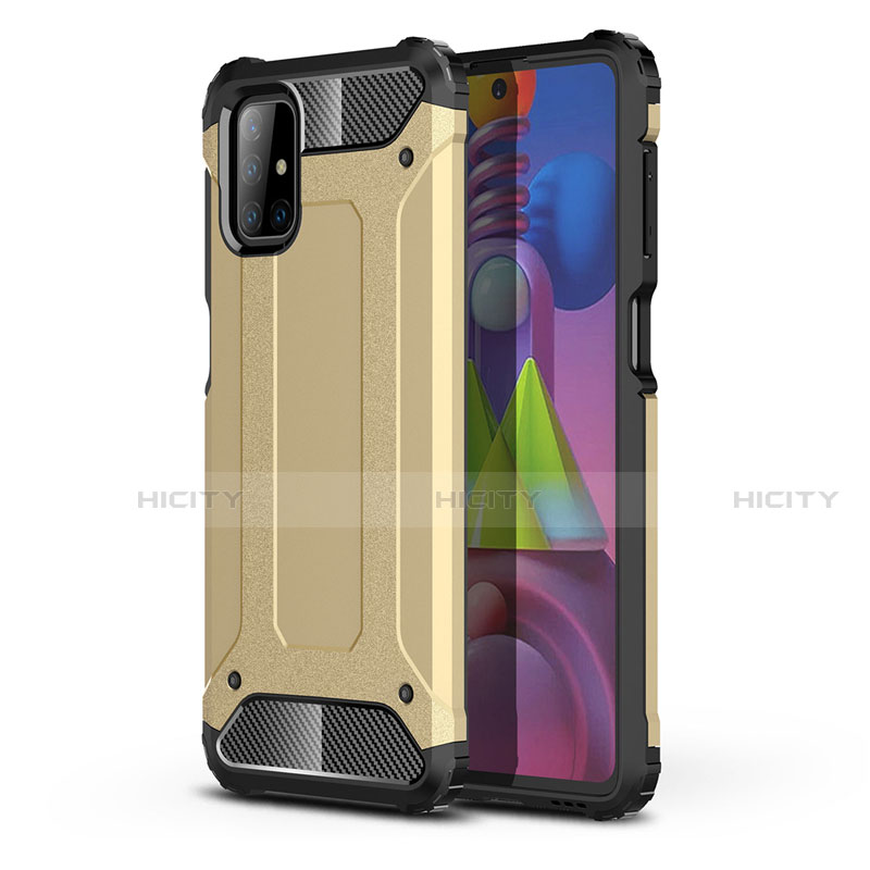 Custodia Silicone e Plastica Opaca Cover U01 per Samsung Galaxy M51 Oro