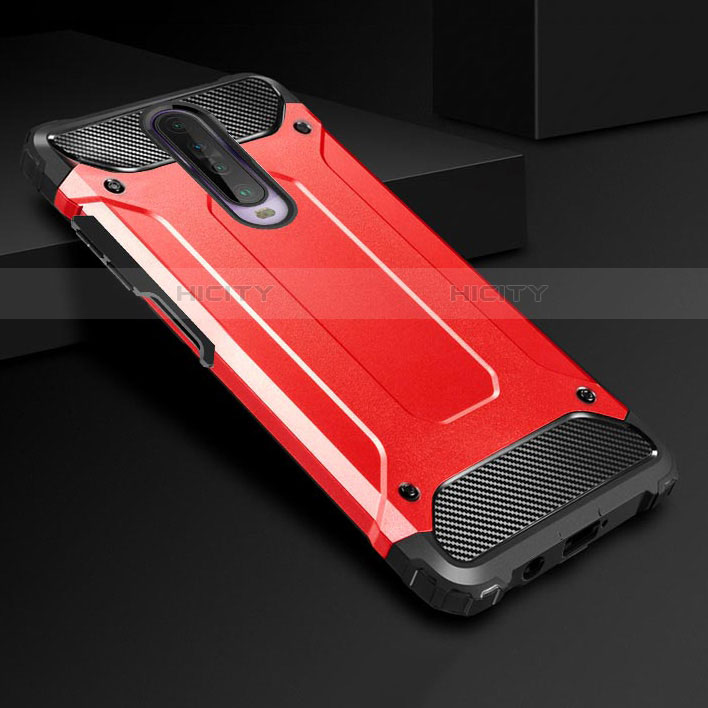 Custodia Silicone e Plastica Opaca Cover U01 per Xiaomi Poco X2 Rosso