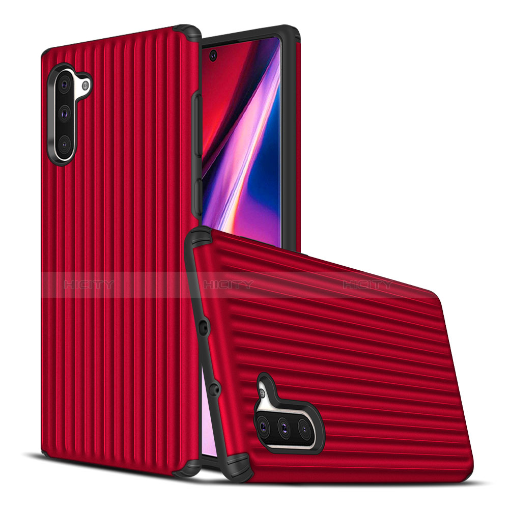 Custodia Silicone e Plastica Opaca Cover U02 per Samsung Galaxy Note 10 Rosso