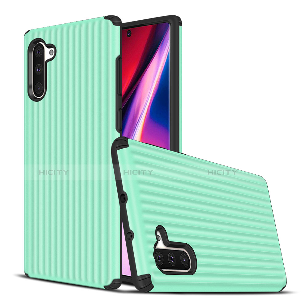 Custodia Silicone e Plastica Opaca Cover U02 per Samsung Galaxy Note 10 Verde