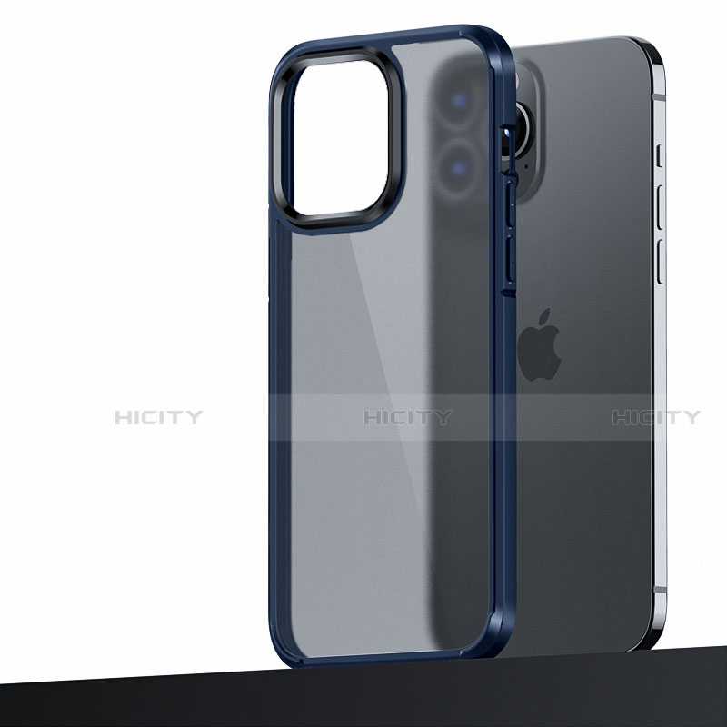 Custodia Silicone e Plastica Opaca Cover U04 per Apple iPhone 14 Pro Blu