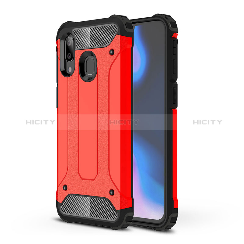 Custodia Silicone e Plastica Opaca Cover WL1 per Samsung Galaxy A40 Rosso