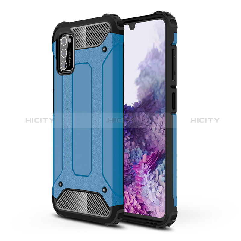 Custodia Silicone e Plastica Opaca Cover WL1 per Samsung Galaxy A41 Blu