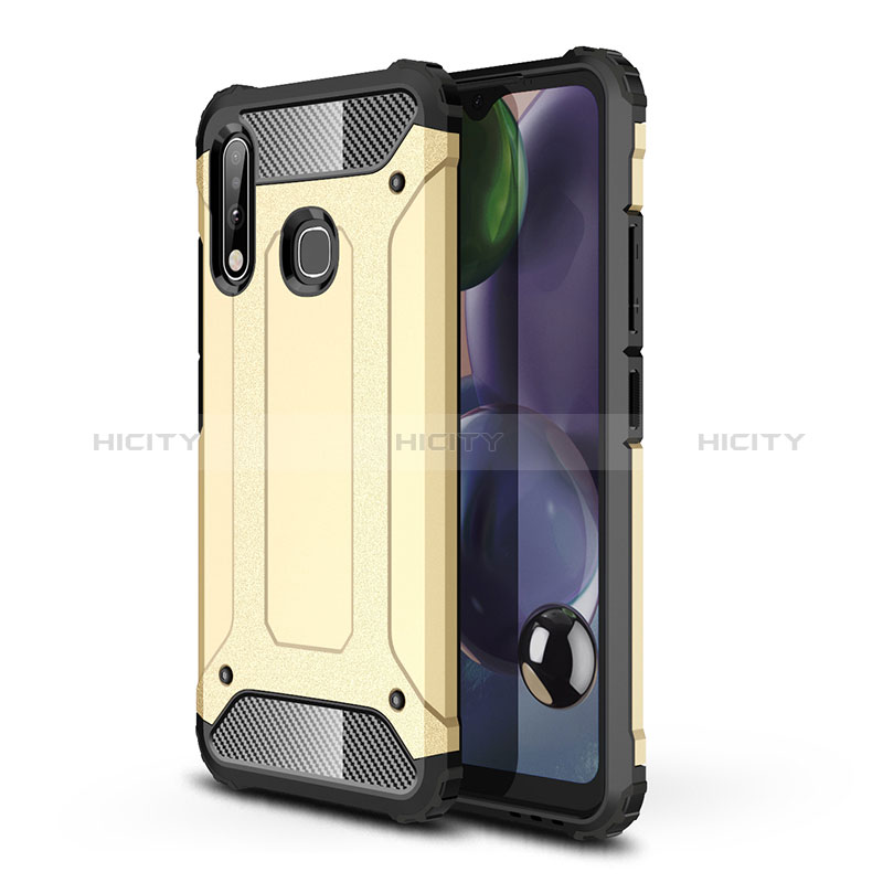Custodia Silicone e Plastica Opaca Cover WL1 per Samsung Galaxy A70E Oro